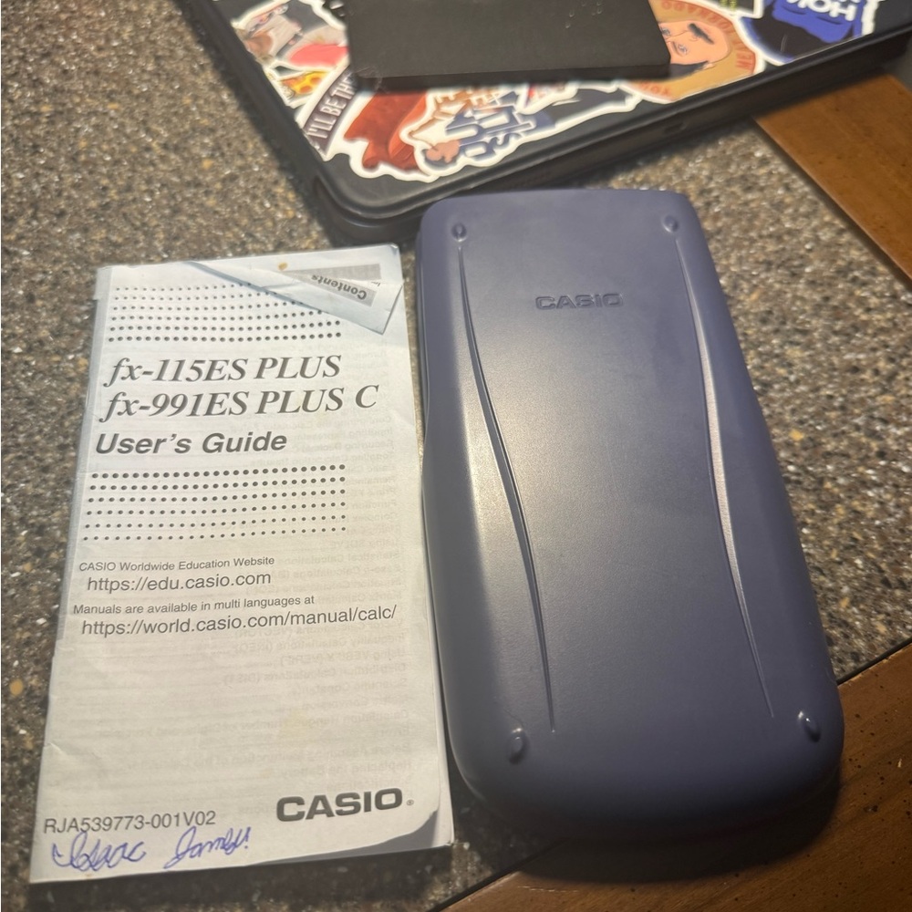 Casio Graphing Calculator — Navy Blue Protective Cover
